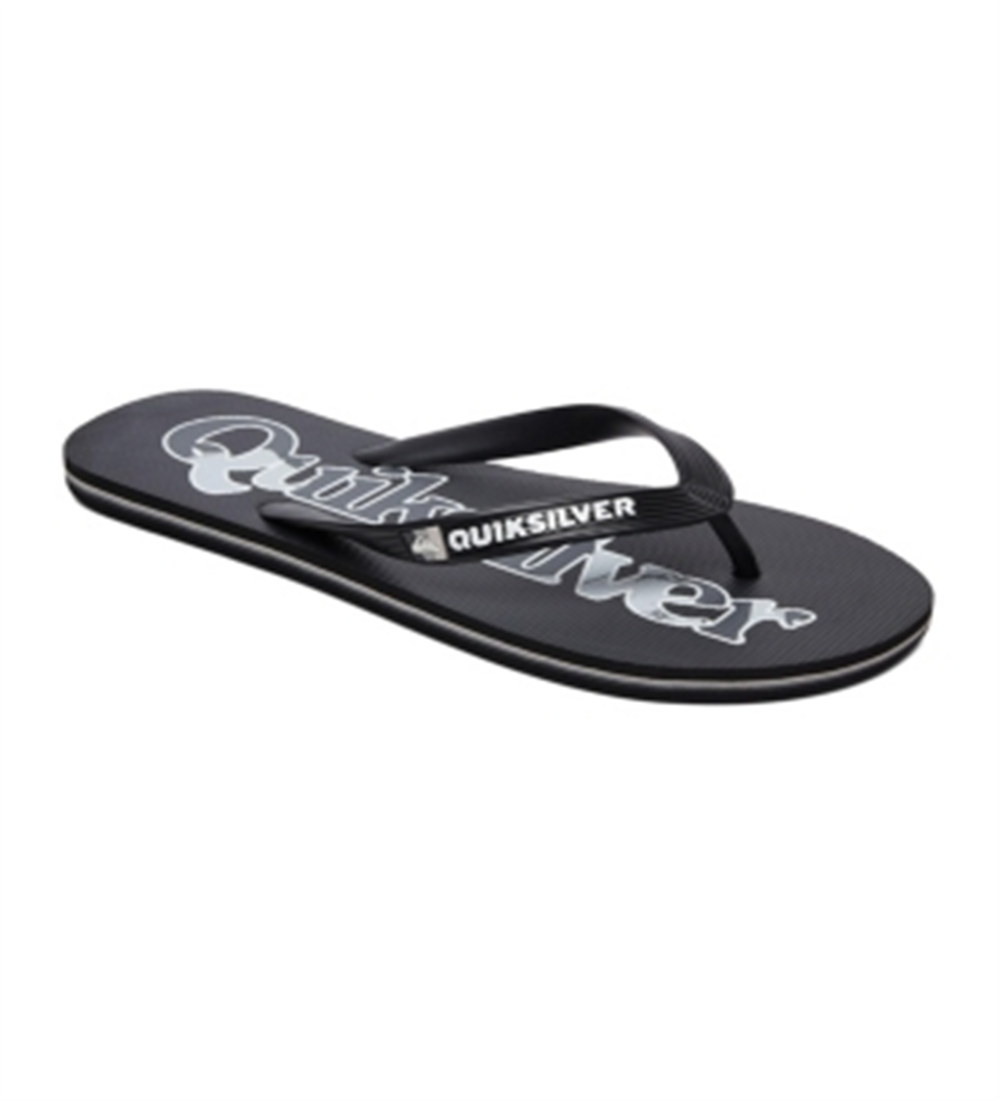 Quiksilver Men's Molokai Wordmark Flip Flops Black Size 10 M