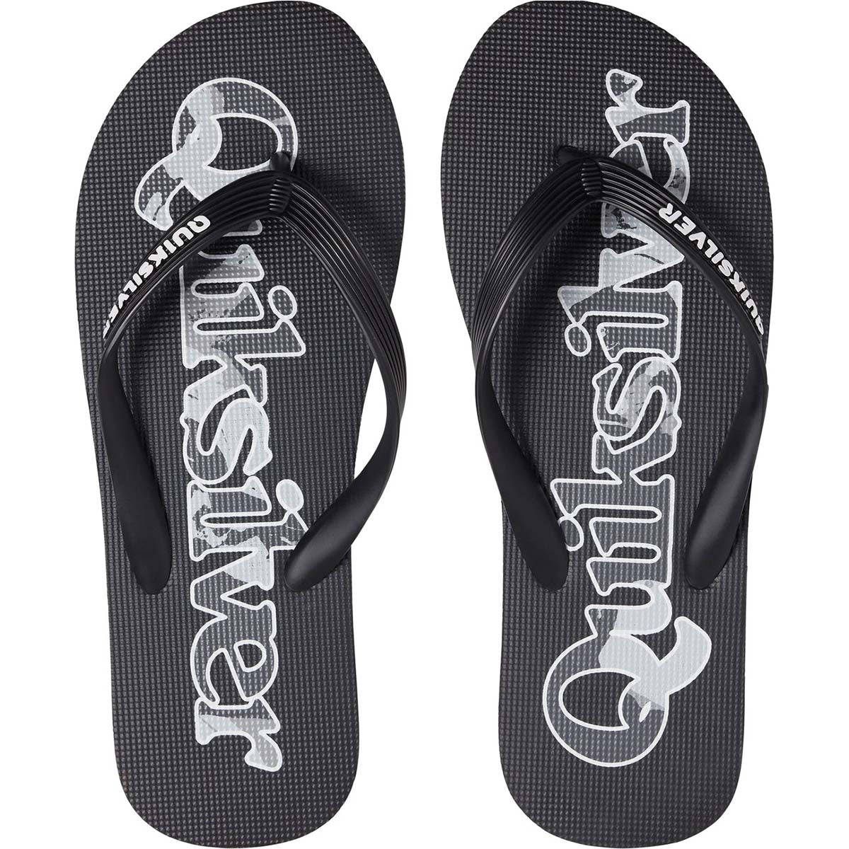 Quiksilver Men's Molokai Wordmark Flip Flops Black Size -11