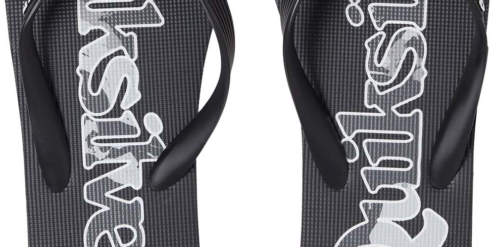 Quiksilver Men's Molokai Wordmark Flip Flops Black Size -11