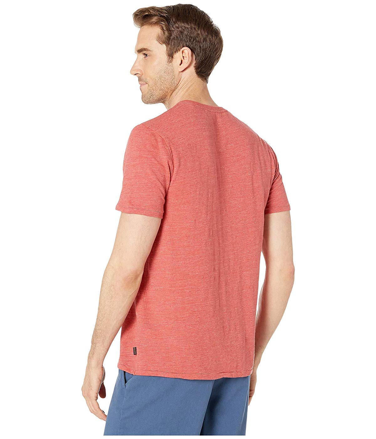 Lucky Brand Men's Linen Henley Tee T Shirt Red Size Size Large