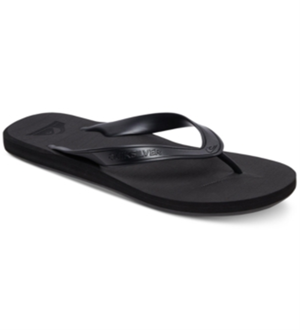 Quiksilver Men's Carver Flip Flops Black Size 14 M