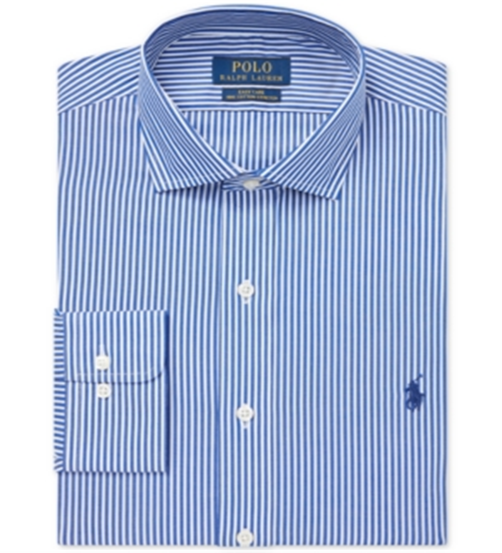 Ralph Lauren Men's Classic Fit Cotton Dress Shirt Blue Size L