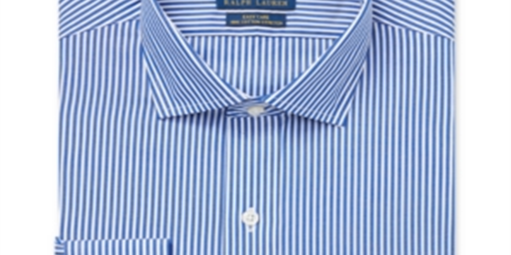 Ralph Lauren Men's Classic Fit Cotton Dress Shirt Blue Size L