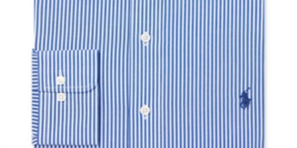 Ralph Lauren Men's Classic Fit Cotton Dress Shirt Blue Size L