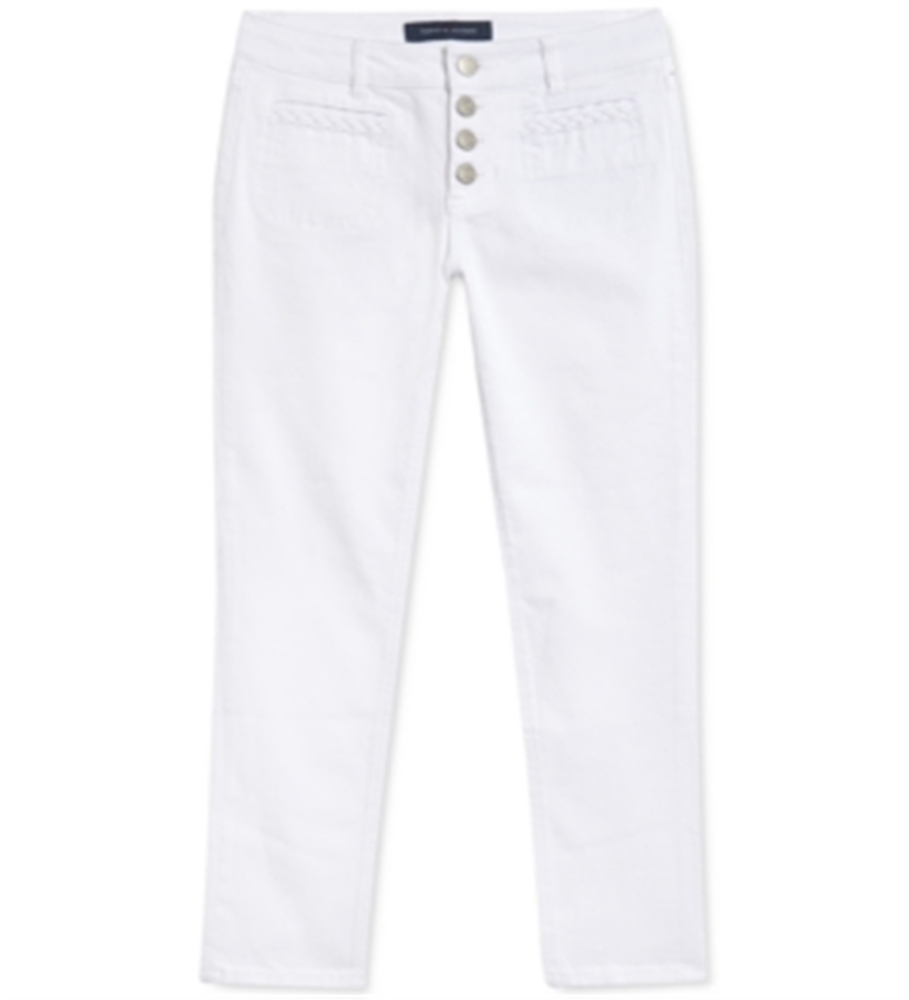 Tommy Hilfiger Big Girl's Button Fly Jeans White Size 10