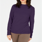 Karen Scott Women's Zip Back Mock Neck Sweater Purple Size X-Small