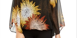 Alfani Women's Bubble Sleeve Blouse Mustard Size Petite S/M