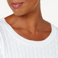 Karen Scott Women's Stretch Cable Knit Long Sleeve Crew Neck Sweater White Size Petite Small