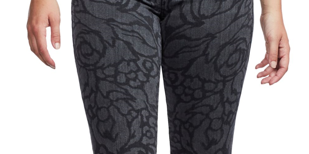 True Religion Women's Printed Skinny Pants Black Size 28