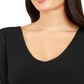 INC International Concepts Women's Plus Beaded Slit Sleeve Top Black Size 0X