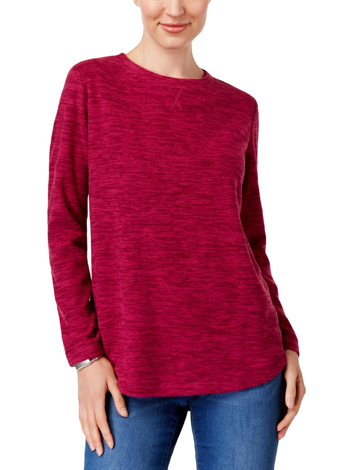 Karen Scott Women's Sport Fitness Activewear Sweatshirt Purple Size Petite Small