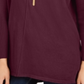 Style & Co Women's Seam Front Tunic Sweater Winestone Size Petite L