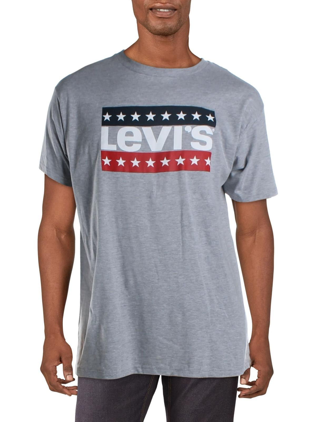 Levi's Men's Graphic T-Shirt Logo Crewneck Gray Size X-Large