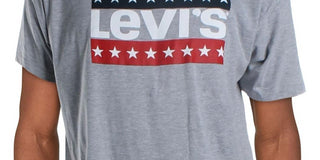 Levi's Men's Graphic T-Shirt Logo Crewneck Gray Size X-Large