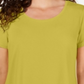 JM Collection Women's Scoop Neck Top Yellow Size L