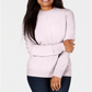 Karen Scott Women's Cable Knit Crewneck Sweater Pink Size Petite S/M