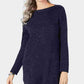 Karen Scott Women's Textured Tunic Sweater Blue Size Small