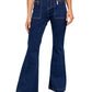 Free People Unisex Flare Jeans Waist Blue Size 29