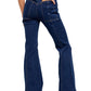 Free People Unisex Flare Jeans Waist Blue Size 29