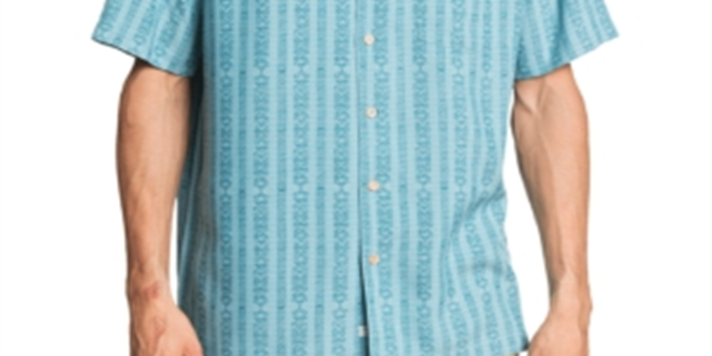 Waterman Tiki Row Short Sleeve Shirt Brown Size Medium