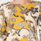 Charter Club Women's Pima Cotton Button Shoulder Print Top Yellow Size Petite Small