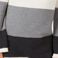 Charter Club Women's Colorblocked Sweater Gray Multi Size Petite S