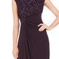 Connected Women's Soutache Faux Wrap Gown Purple Size 8P