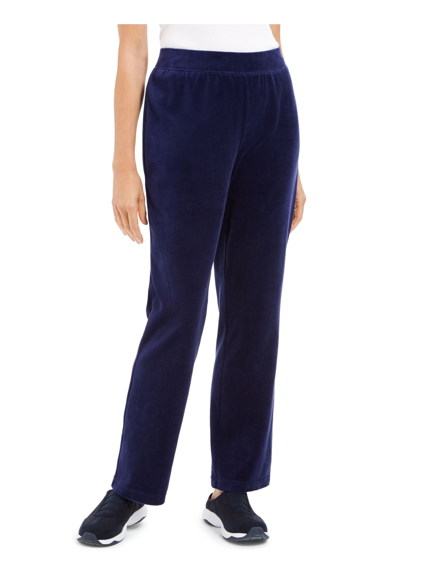 Karen Scott Women's Straight Leg Pants Blue Size Petite Small