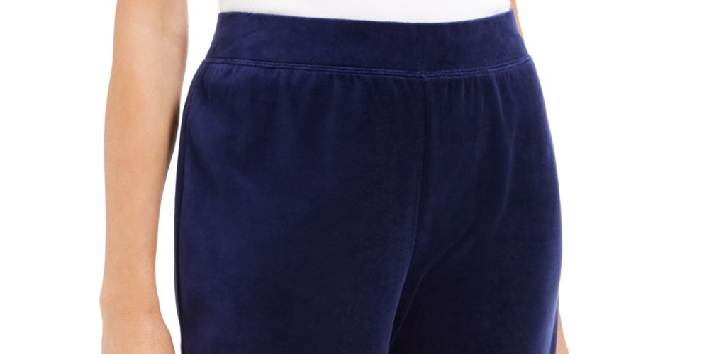 Karen Scott Women's Straight Leg Pants Blue Size Petite Small