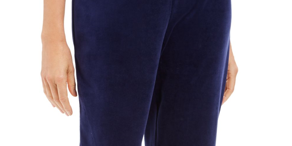 Karen Scott Women's Straight Leg Pants Blue Size Petite Small