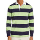 Club Room Men's Two Tone Striped Long Sleeve Rugby Shirt Green Size Small