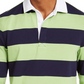 Club Room Men's Two Tone Striped Long Sleeve Rugby Shirt Green Size Small