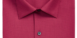Alfani Men's Athletic Fit Step Twill Textured Dress Shirt Red Size S