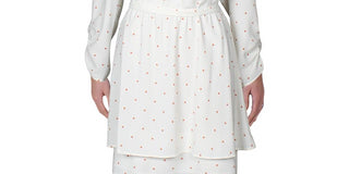 1.STATE Women's Moonlit Tie Waist Polka Dot Mini Dress White Size Medium
