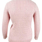 Karen Scott Women's Cable Knit Scoop Neck Sweater Pink Size Petite X-Large
