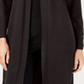 JM Collection Women's Open Front Duster Cardigan Espresso Size Petite S