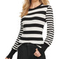 DKNY Women's Striped Sweater Gray Size Small