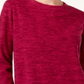 Karen Scott Women's Marled Sweatshirt Magenta Size Petite S