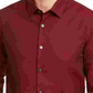 Alfani Men's Vince Collared Stretch Button Down Shirt Red Size Medium
