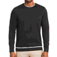 Alfani Men's Sweatshirt Tipped Crewneck Long Sleeve Black Size XX-Large