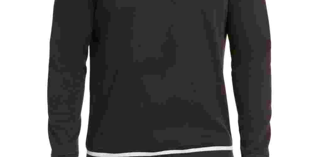 Alfani Men's Sweatshirt Tipped Crewneck Long Sleeve Black Size XX-Large