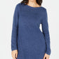 Karen Scott Women's Solid Curved Hem Tunic Blue Size Medium