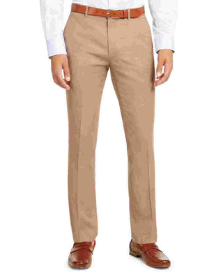 Alfani Men's Stretch Printed Classic Fit Stretch Pants Brown Size 38X32