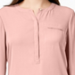 JM Collection Women's Pleated Pocket Blouse Orange -Blush Size Petite XL