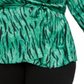 INC International Concepts Women's Plus Animal Print V Neck Wrap Top Green Size 0X