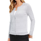 Charter Club Women's Textured Lurex Cardigan Sweater Gray Size Large