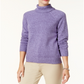 Karen Scott Women's Cotton Turtleneck Sweater Purple Size Petite L