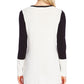 Vince Camuto Women's Color Block Long Sleeve Jewel Neck Sweater Black Size Small