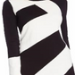 Vince Camuto Women's Color Block Long Sleeve Jewel Neck Sweater Black Size Small