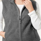Karen Scott Women's Fleece Zip Front Vest Charcoal Size Petite S